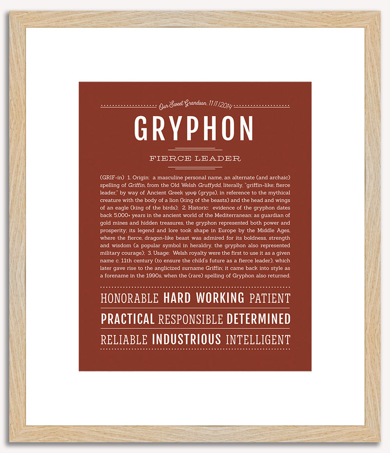 Gryphon | Name Art Print