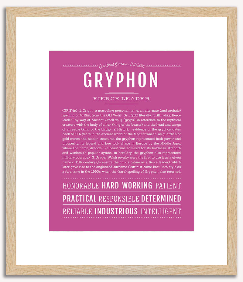 Gryphon | Name Art Print