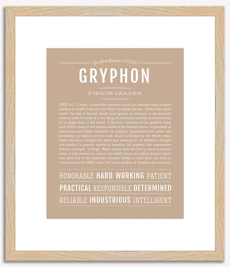 Gryphon | Name Art Print