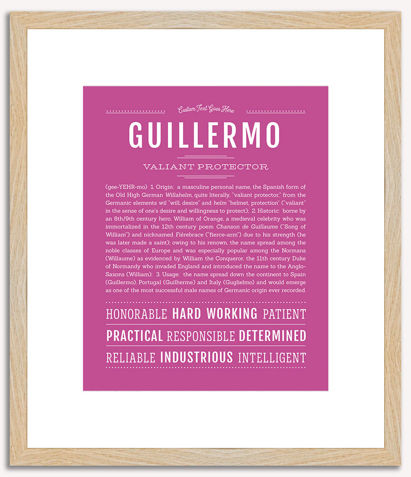 Guillermo | Name Art Print