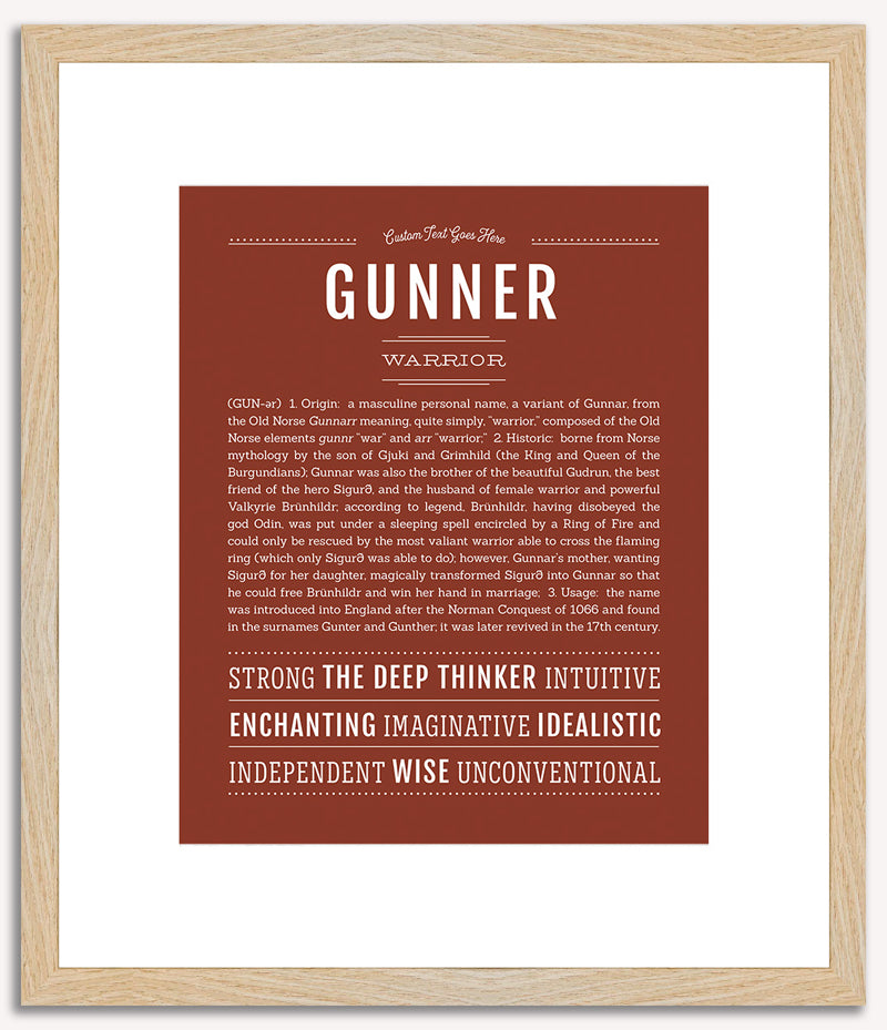 Gunner | Name Art Print