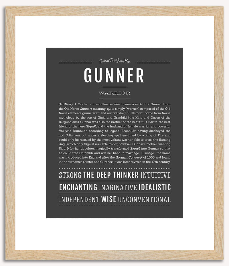 Gunner | Name Art Print