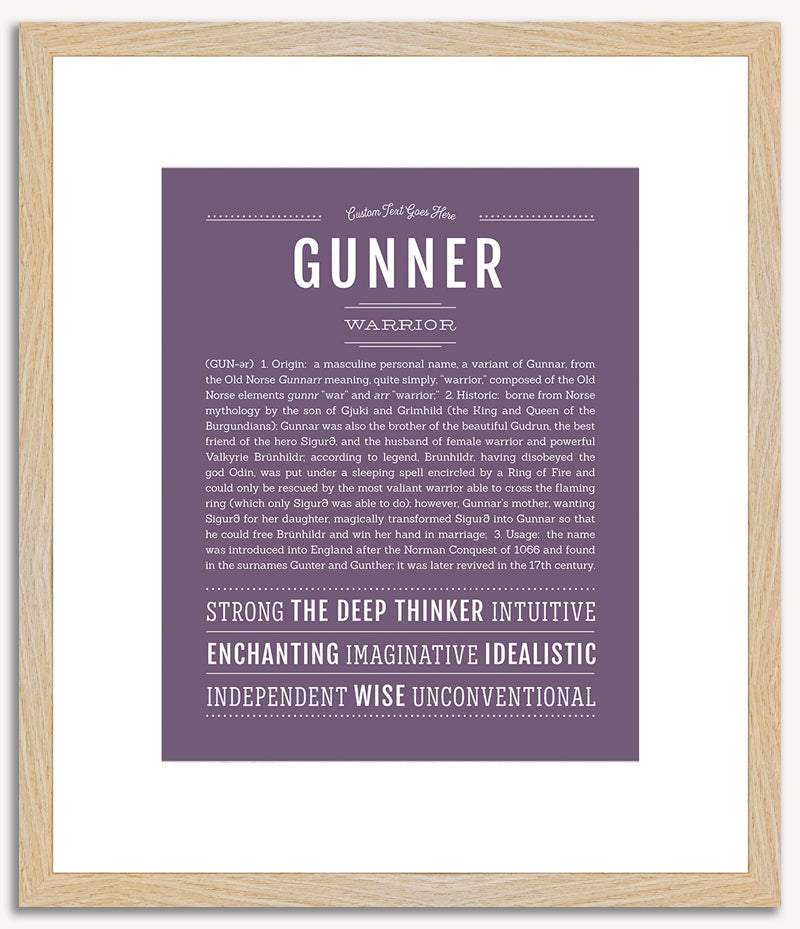 Gunner | Name Art Print