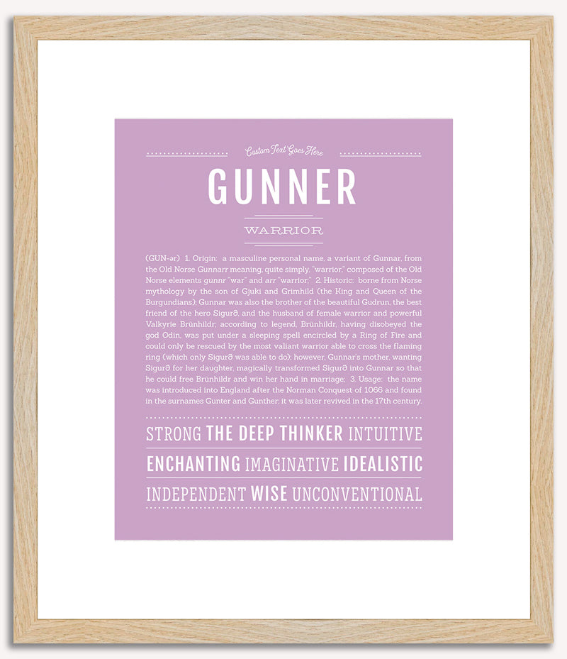 Gunner | Name Art Print