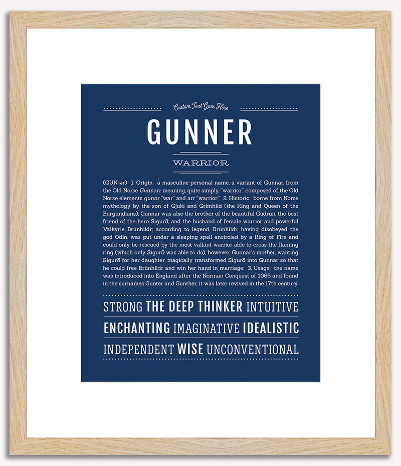 Gunner | Name Art Print