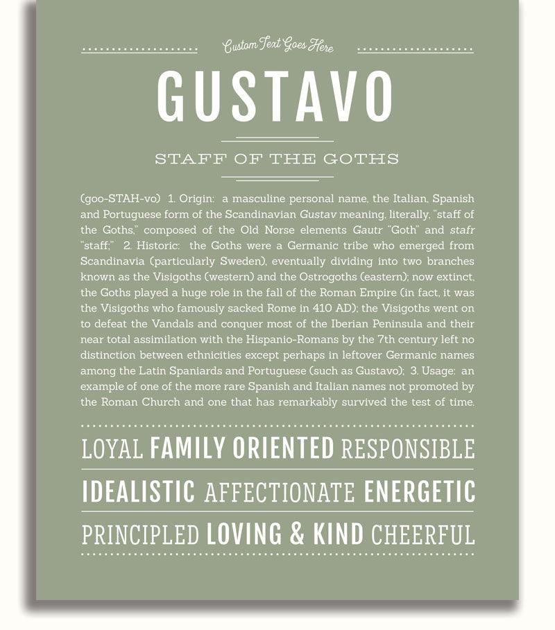 Gustavo | Name Art Print - Personalized Custom Gifts – Name Stories
