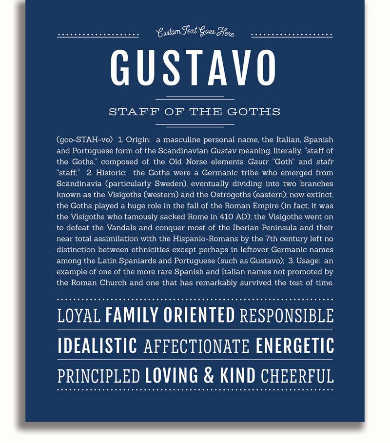 Gustavo | Name Art Print - Personalized Custom Gifts – Name Stories