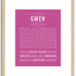 Gwen | Name Art Print