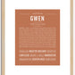 Gwen | Name Art Print