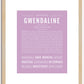 Gwendaline | Name Art Print