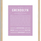 Gwendolyn | Name Art Print