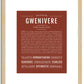 Gwenivere | Name Art Print
