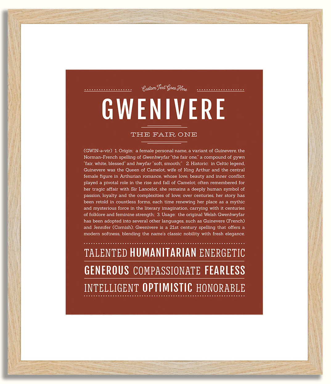 Gwenivere | Name Art Print