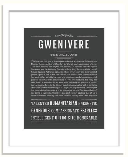 Gwenivere | Name Art Print