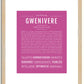 Gwenivere | Name Art Print
