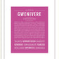 Gwenivere | Name Art Print