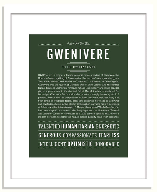 Gwenivere | Name Art Print