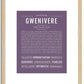 Gwenivere | Name Art Print