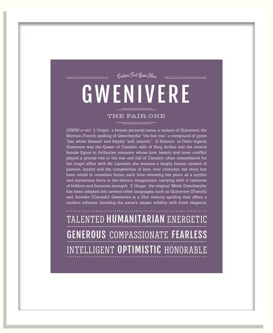 Gwenivere | Name Art Print