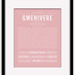 Gwenivere | Name Art Print