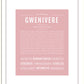 Gwenivere | Name Art Print