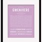 Gwenivere | Name Art Print