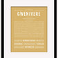 Gwenivere | Name Art Print