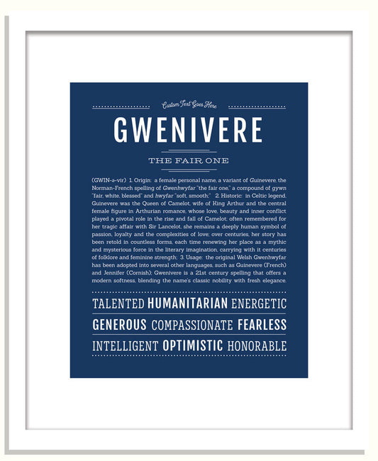 Gwenivere | Name Art Print