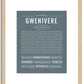 Gwenivere | Name Art Print