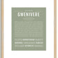 Gwenivere | Name Art Print