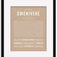 Gwenivere | Name Art Print