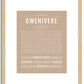 Gwenivere | Name Art Print