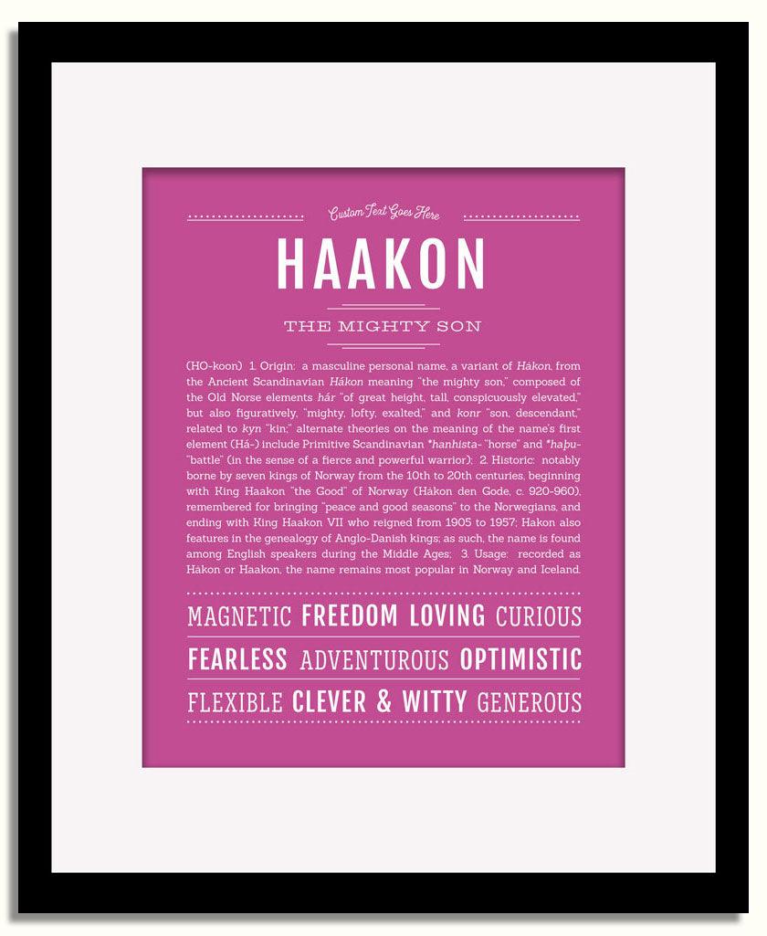 Frame Options | Dark Pink | Black Frame, Matted