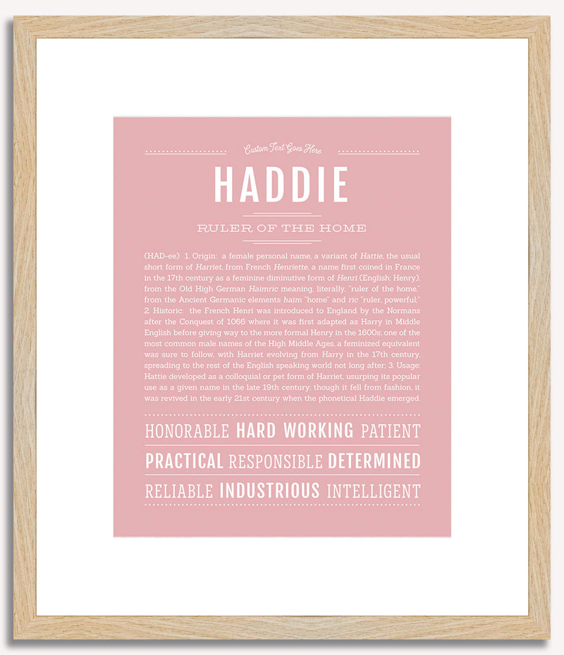 Haddie | Name Art Print