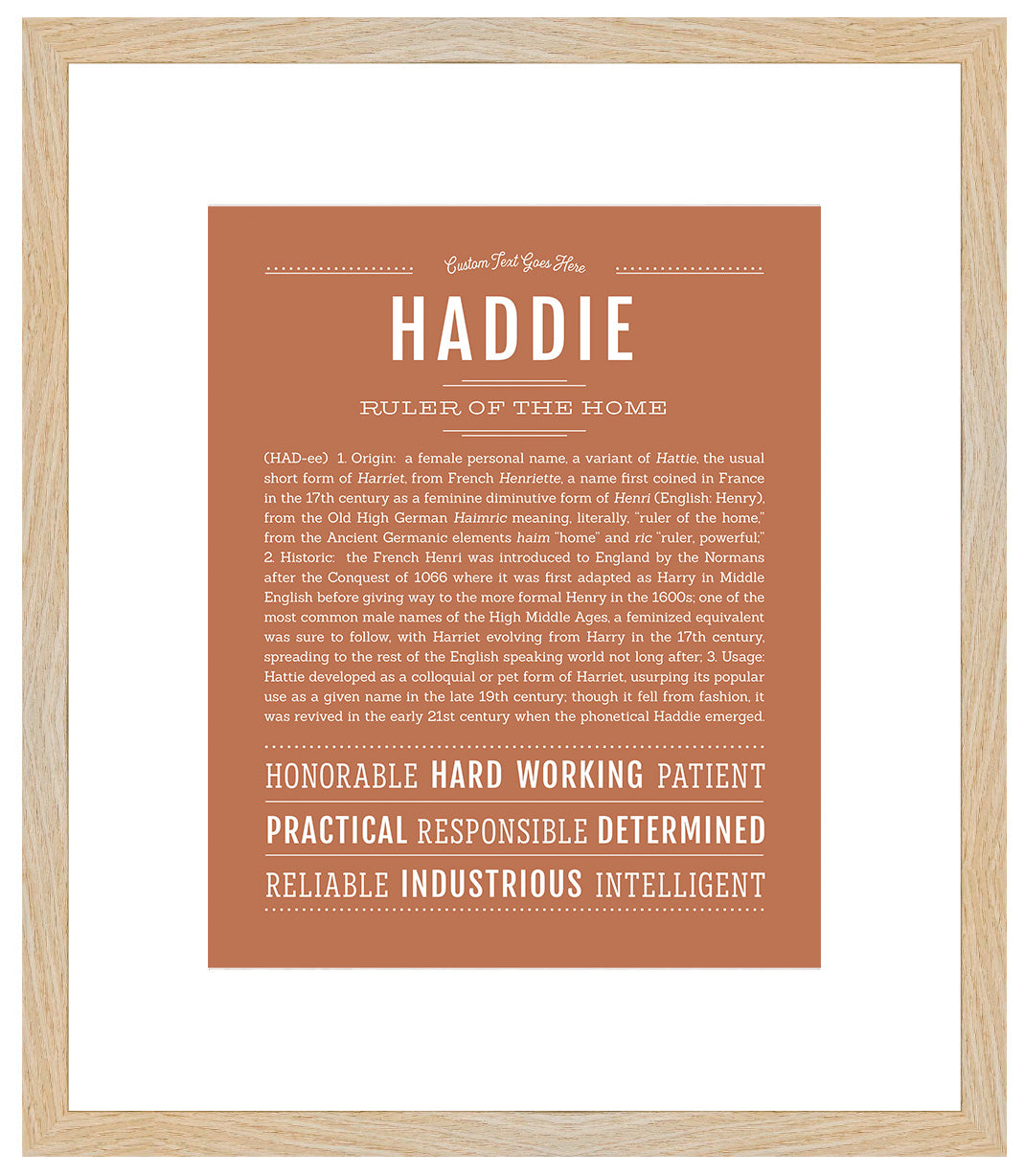 Haddie | Name Art Print