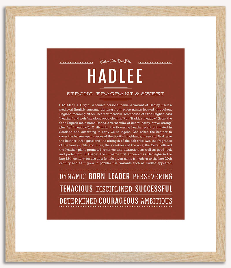 Hadlee | Name Art Print