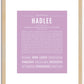 Hadlee | Name Art Print