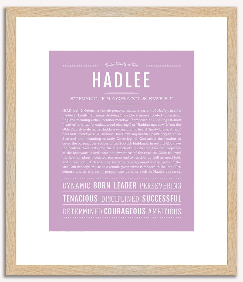 Hadlee | Name Art Print