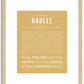 Hadlee | Name Art Print