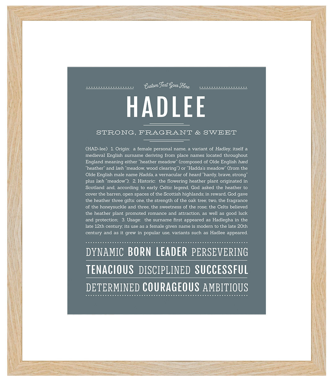 Hadlee | Name Art Print