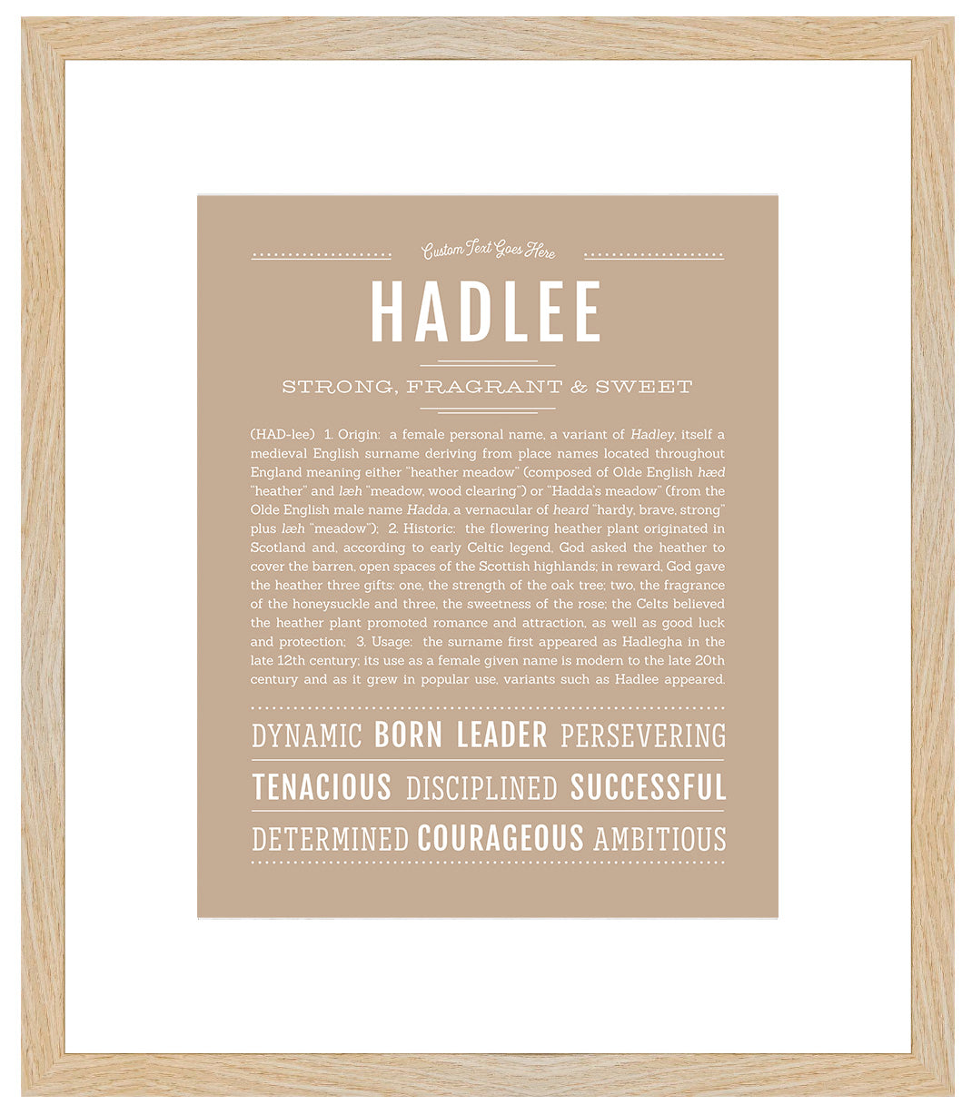 Hadlee | Name Art Print