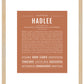 Hadlee | Name Art Print