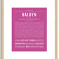 Haidyn | Name Art Print