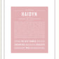 Haidyn | Name Art Print