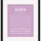 Haidyn | Name Art Print