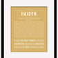 Haidyn | Name Art Print