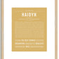 Haidyn | Name Art Print