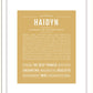 Haidyn | Name Art Print