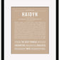 Haidyn | Name Art Print
