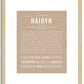 Haidyn | Name Art Print